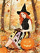 [Vorverkauf] Schwarz 1950er Bogen Halloween Hexe Trank Swing Kleid
