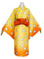 Gelb 1970er Agatsuma Zenitsu Kimono Cosplay Kleid