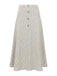 Beige 1940er Perle Taste Plaid Tweed A-Linie Rock
