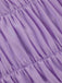 [Vorverkauf] Lavendel 1960er 3D Blume Gerüschtes Netz Kleid