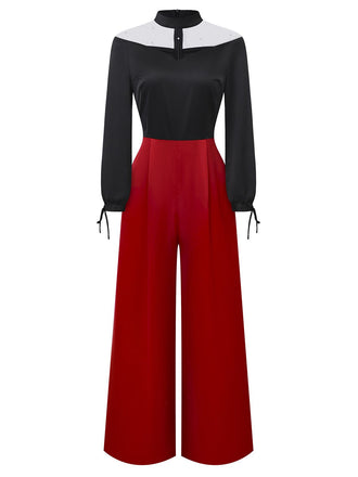 [Vorverkauf] Schwarz 1930er Perle Netz Sheer Jumpsuit