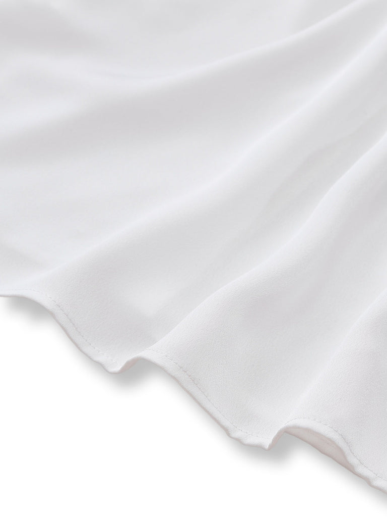 [Vorverkauf] 2PCS Weiß & Schwarz 1940er Bluse & Tartan Latzhose