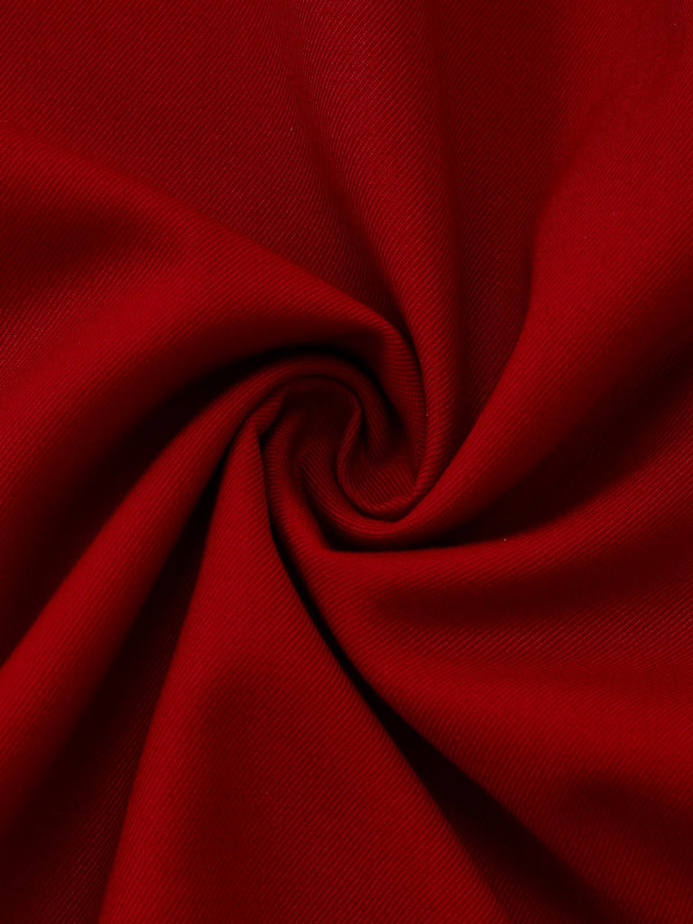 [Vorverkauf] Rot 1930er Revers Trapezausschnitt Plaid Meerjungfrauen Kleid