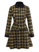 [Vorverkauf] 2PCS Grün 1960er Plaid Diagonale Taste Jacke & Rock
