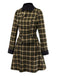 [Vorverkauf] 2PCS Grün 1960er Plaid Diagonale Taste Jacke & Rock