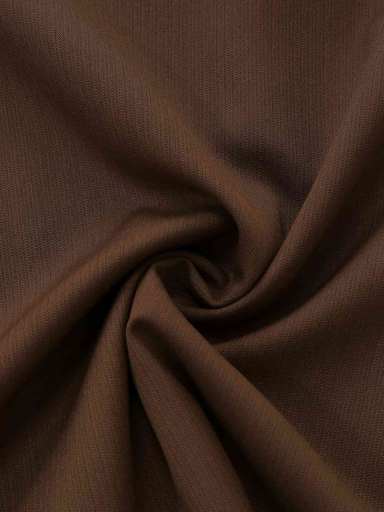 [Vorverkauf] 2PCS Braun 1940er Doppel Kunstpelz Kragen Jacke & A-Linien Rock