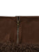 [Vorverkauf] Dunkelbraun 1960er Faux Wildleder Pelzig Patchwork Rock