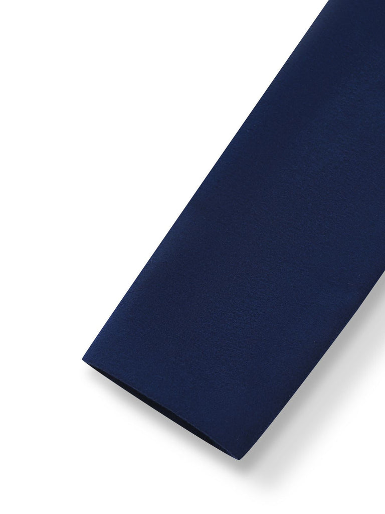 [Vorverkauf] Blau 1960er Faux Pelzgefüttert Gürtel Mantel