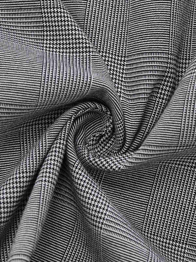 [Vorverkauf] [Übergröße] Grau 1960er Kariert Unregelmäßig Kragen Kleid