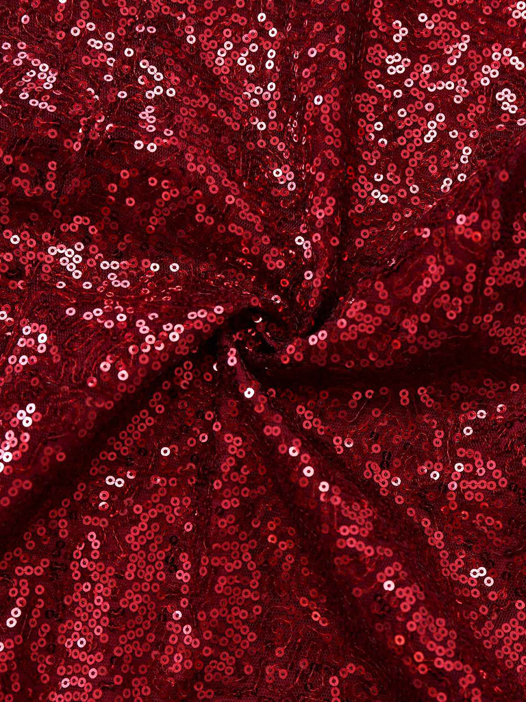 1970er Pailletten Revers Lange Ärmel Jacke