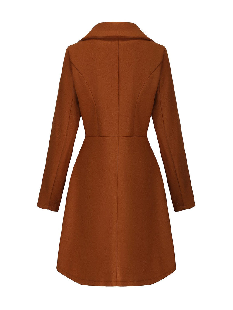 1940er Solide Kunstwolle Breite Revers Swing Mantel