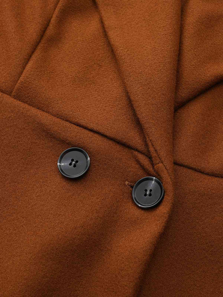 1940er Solide Kunstwolle Breite Revers Swing Mantel