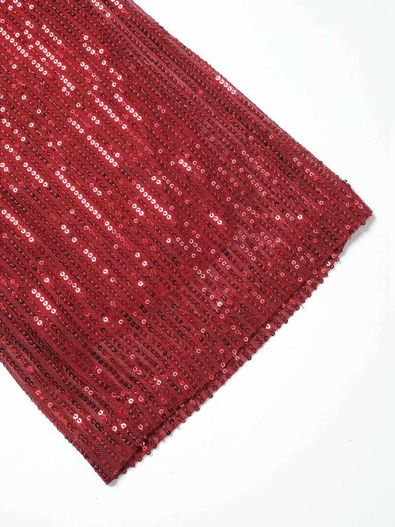 1950er Solide Feder Pailletten Patchwork Trägerlos Jumpsuit