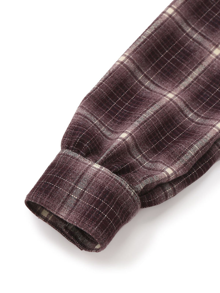 [Vorverkauf] Schwarz 1940er Kariert Jeansstoff Patchwork Kleid