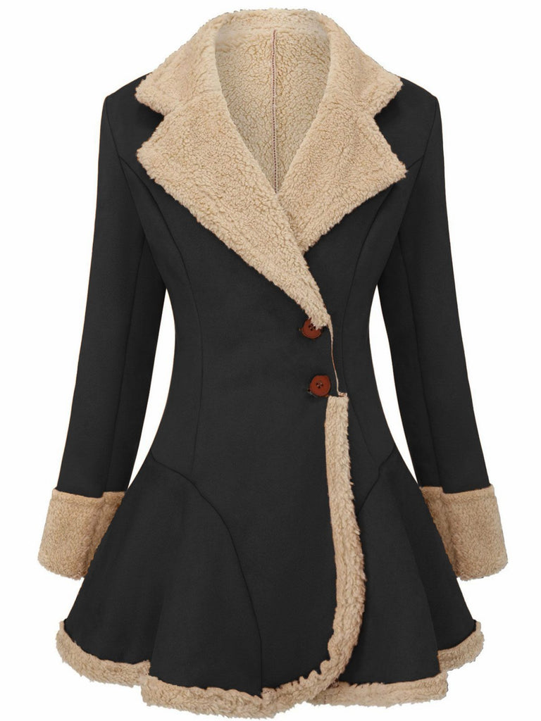 Vintage 1970er Revers Ausgestellter Saum Suede Jacke