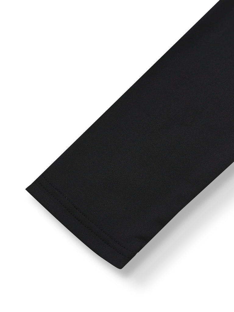 2PCS Schwarz 1930er Stehkragen Stricken Top & Weites Bein Hose