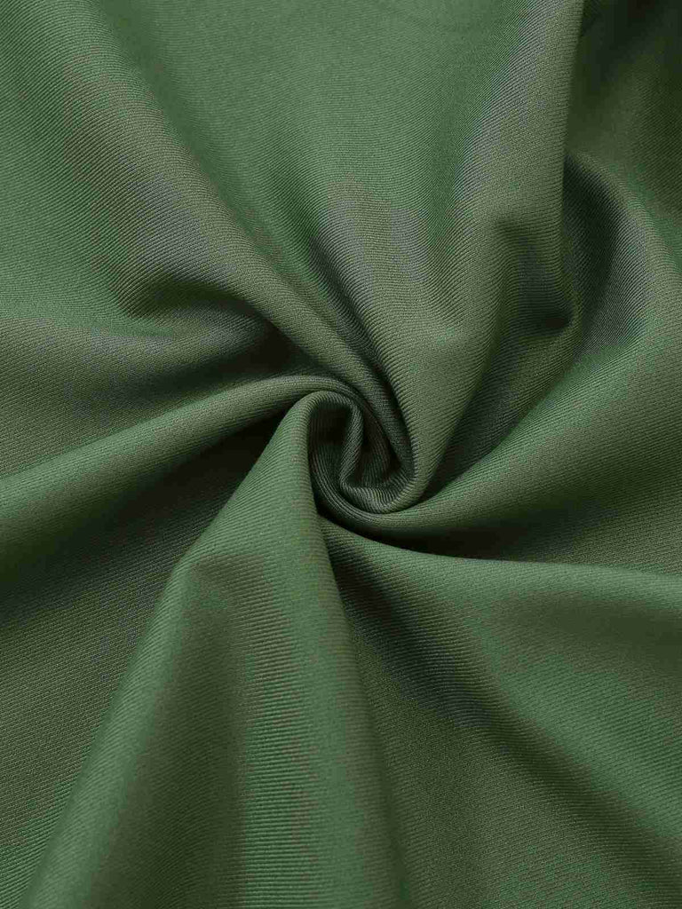 [Vorverkauf] Grün 1950er Stricken Schulterfrei Plissiertes Kleid