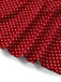 [Vorverkauf] Rot 1940er Häschen Ohr Knoten Polka Dot Puffärmel Kleid