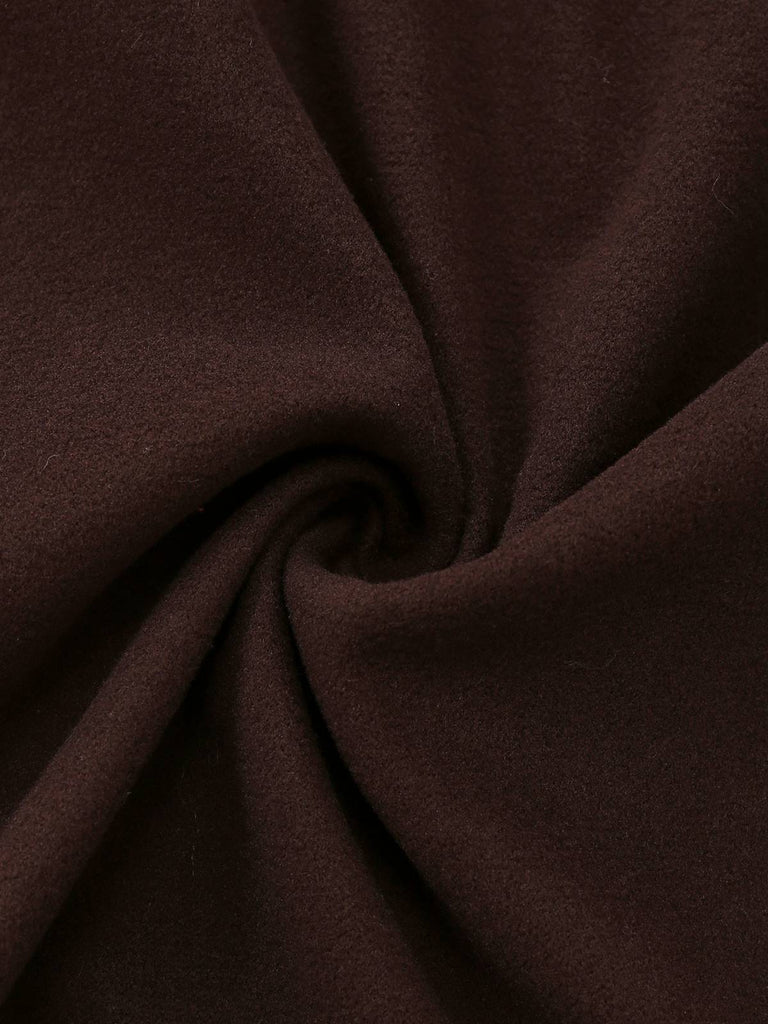 1960er Revers Kunstpelzkragen Cape Mantel