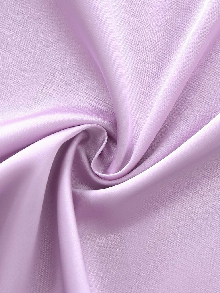 [Vorverkauf] Lila 1920er Blumen Besticktes Netz Satin Kleid