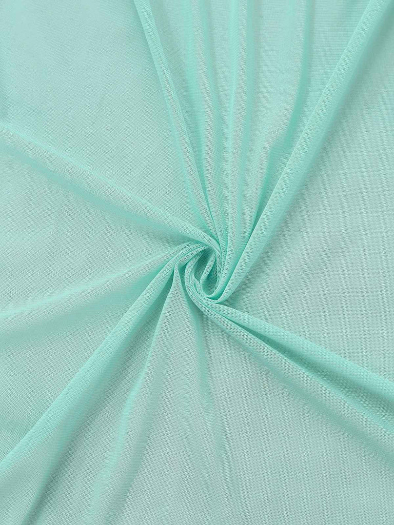 Aqua Blau 1980er Spitze Bogen Dessous Set