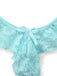 Aqua Blau 1980er Spitze Bogen Dessous Set