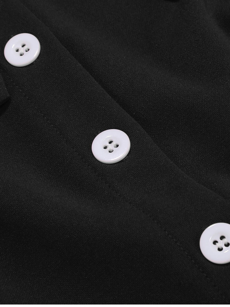 1950er Polka Punkte Bogen Swing Kleid