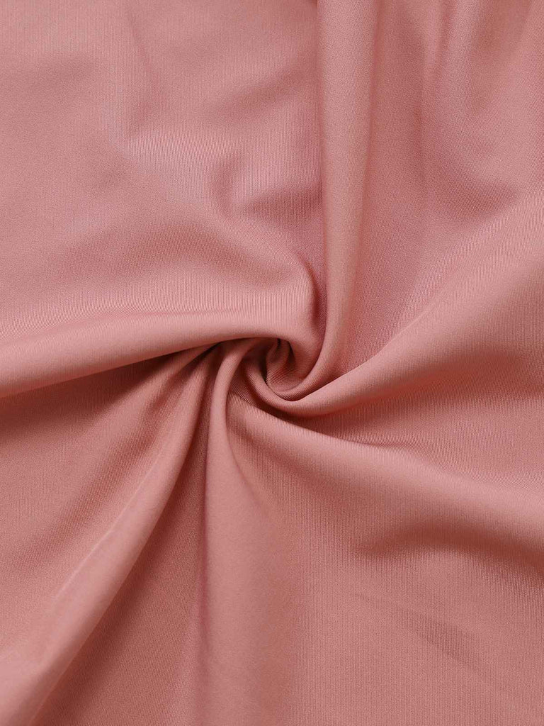 [Vorverkauf] Rosa 1920er Tie Neck Embroidery Large Pockets Kleid