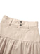 Beige 1940er Solide Mehrschichtig Rüschen Rock
