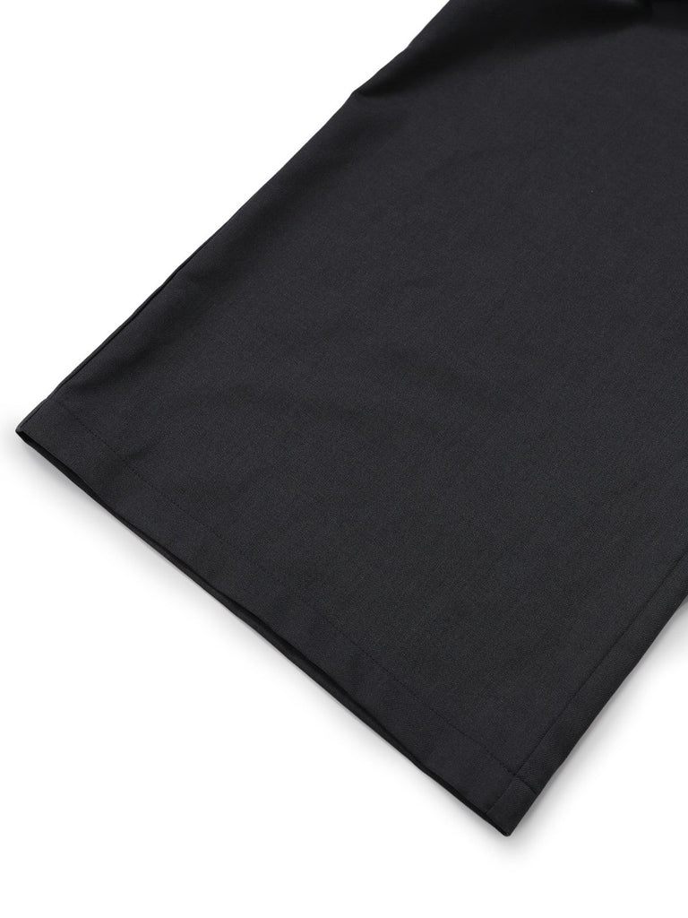 [Vorverkauf] Grau 1950er Falsch Zweiteilig Johnny Kragen Jumpsuit