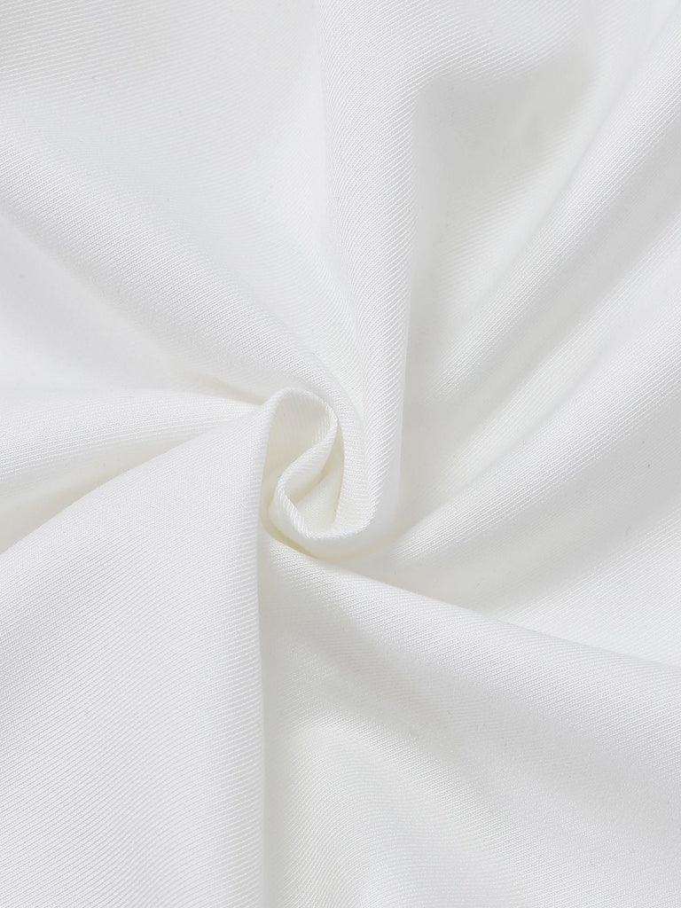 [Vorverkauf] Rot 1930er Perle Verziert Rüsche Farbblock Jumpsuit