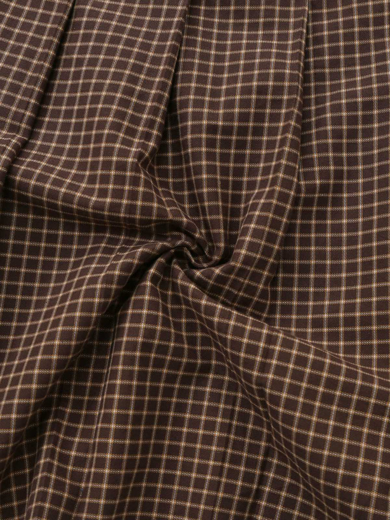 [Vorverkauf] Braun 1940er Taste Kariert Plissiertes Rock