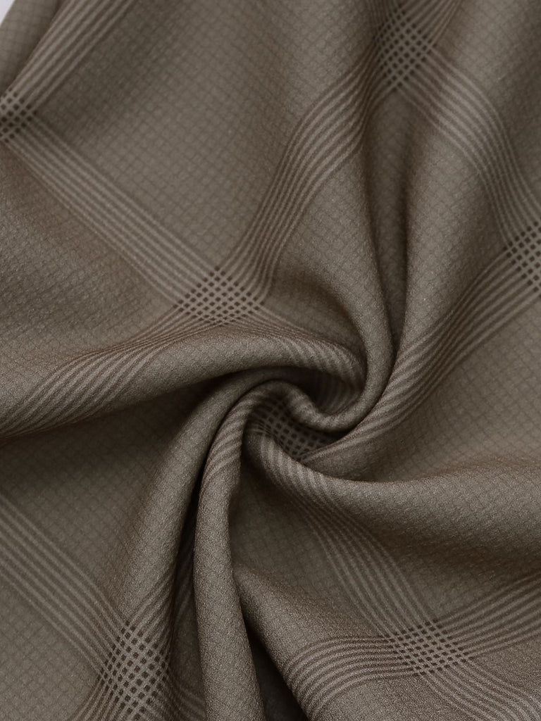 Grün 1930er Kariert Revers Gürtel Jumpsuit