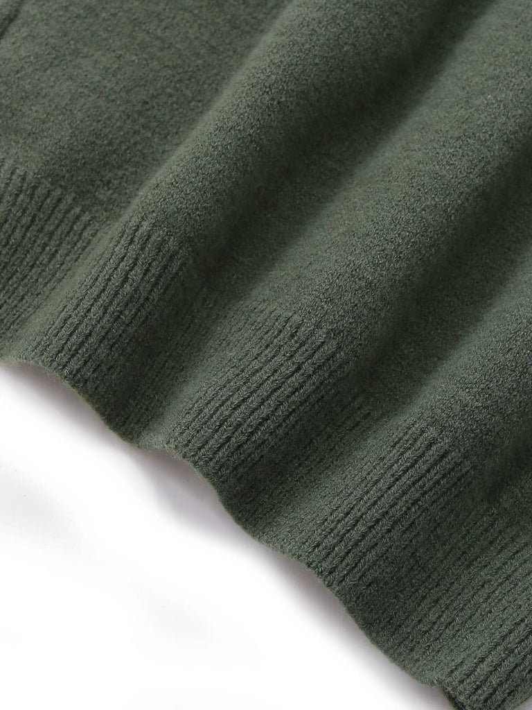 1980er Sonne Mond Bestickt Laternenärmel Stricken Cardigan