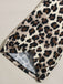 Braun 1980er Quadratischer Hals Leopard Jumpsuit