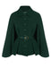 Grün 1940er Revers Solide Cape Mantel