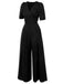 1930er Puff Kurzarm Weites Bein Jumpsuit