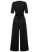 1930er Puff Kurzarm Weites Bein Jumpsuit