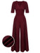 1930er Puff Kurzarm Weites Bein Jumpsuit