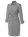 1960er Hahnentritt Glitzer Revers Gesmoktes Kleid