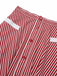 [Vorverkauf] 2PCS Rot 1940er Revers Tops & Streifenrock