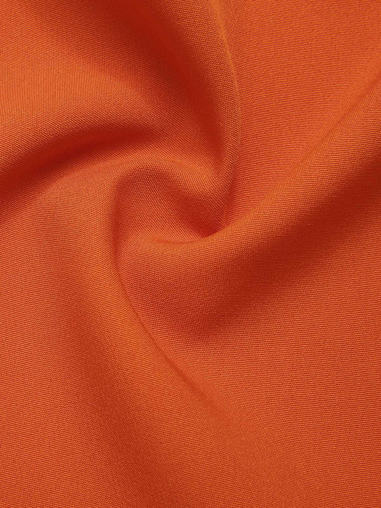 [Vorverkauf] Orange Rot 1960er Solide Knöpfen Rock mit Gürtel