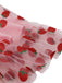 Rosa 1950er Spaghetti Träger Bogen Erdbeere Kleid