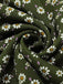 [Übergröße] Grün 1940er Revers Tasten Kleine Blumen Kleid