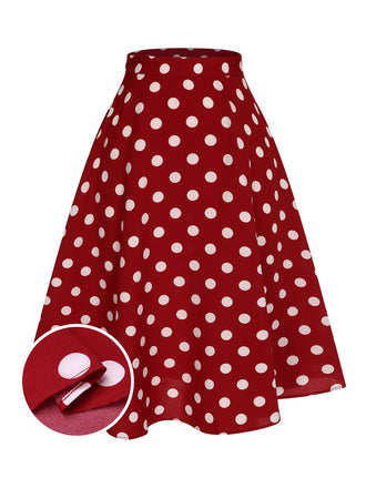 Rot 1950er Polka Dots Swing Rock