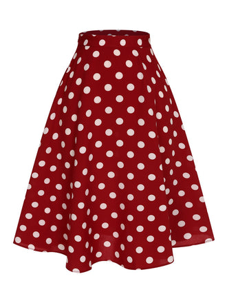 Rot 1950er Polka Dots Swing Rock