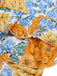 Multicolor 1950er Blumen Mehrlagiges Trägerkleid