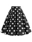 Retro 1950er Polka Dots Solide Rock