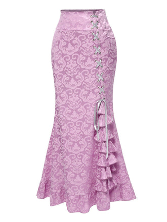 Vintage 1930er Punk Schnürung Meerjungfrauenrock