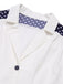 [Vorverkauf] Weiß 1940er Lapel Polka Dots Patchwork Kleid